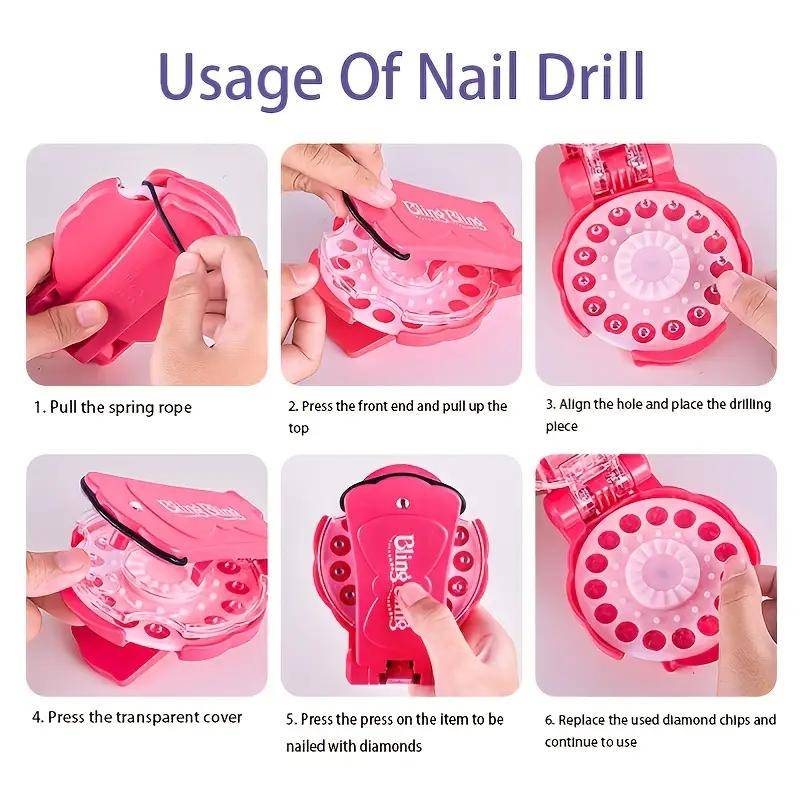 Hair Gem Stamper Women And Girl Hair Bedazzle Styling Tool + - Temu